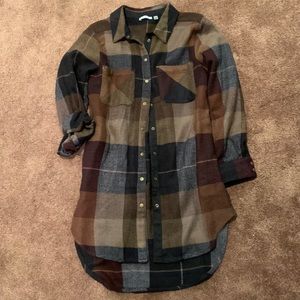 Dex Plaid Coat Dress
